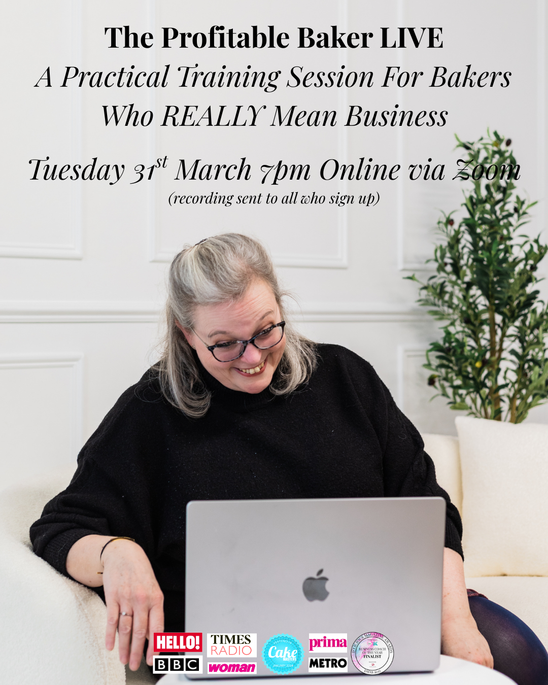 Ready to Make the Shift? Join Me Live.<br />
Reading this and nodding along is one thing. Actually building the profitable business you deserve is another.<br />
On 31st March at 7pm GMT, I am hosting The Profitable Baker Live, one evening dedicated to giving you the exact strategy your baking business needs to start working properly.<br />
Because your baking is good enough. Your business strategy might not be yet.<br />
What we will cover:<br />
Together we will work through five key shifts, the ones that turn a baking business from a source of stress into a source of income.<br />
By the end of the evening you will know exactly what has been holding you back, and precisely what to do about it.<br />
There will be checklists and mini tasks designed to get your business moving right away.<br />
And one live attendee will win a box of cake decorating goodies.<br />
The details:<br />
Date: Tuesday 31st March Time: 7pm GMT Investment: £7 Format: Live online, with the recording sent to you afterwards<br />
This is for you if you have started your baking business, you are putting in the work, and the money is not following yet. If you are ready to show up, implement what you learn, and trust that the process works… this evening is yours.<br />
Secure your place for £7 here: https://anniebennett.co.uk/register/the-profitable-baker-live/<br />
The decision you make tonight, to give yourself permission to want more, is only the beginning. The Profitable Baker Live is where we turn that decision into a plan.<br />
